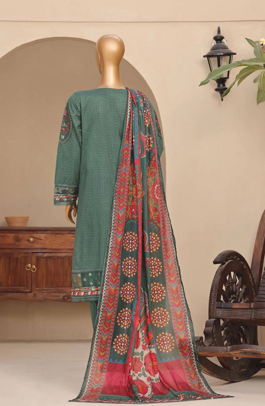 SADABAHAR Premium Embroidered Printed Lawn Collection - Design 01