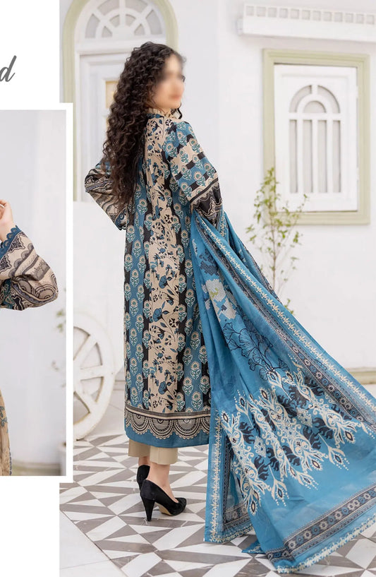 Heer Lawn Digital Print and Embroidered Vol 03 Collection - Design 01
