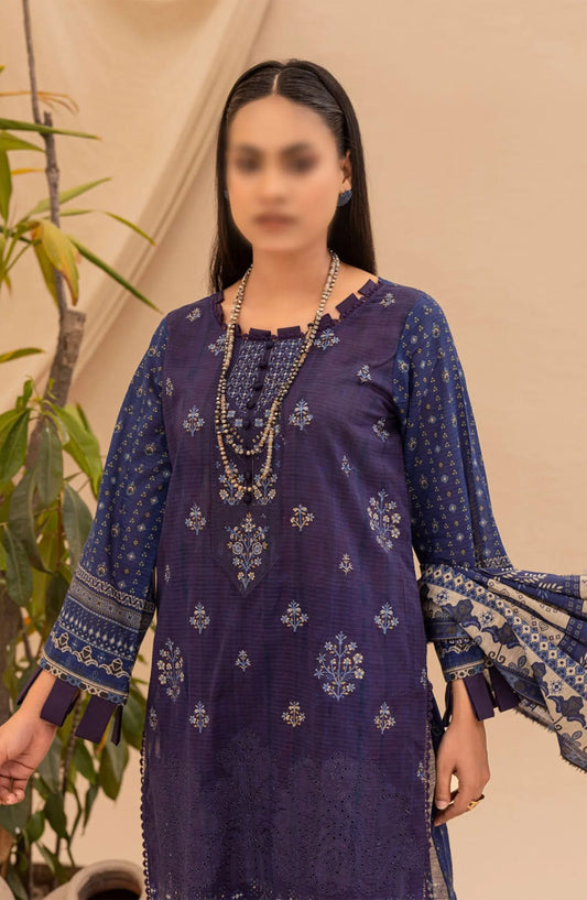 Jasmine Lawn Dora Digital Print and Embroidered Collection Vol 16 - Design 01