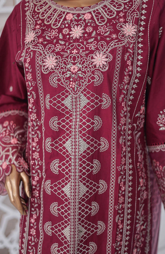 Bin Saeed Luxury Embroidered With Chiffon Dupatta - Design 01