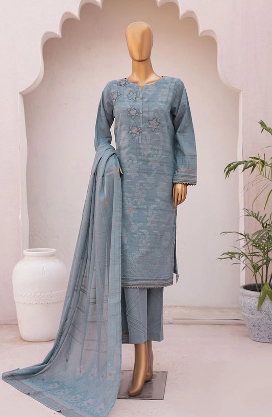 HZ Valencia Jacquard Unstitched Collection 2024 - Design 01
