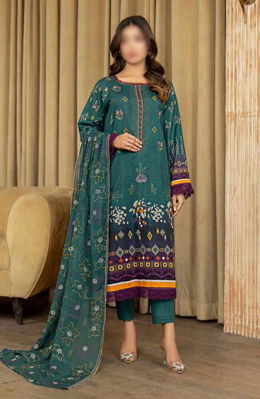 Khoobsurat Lawn Dora Digital Print Embroidered Collection 2024 Vol 02 - Design 01