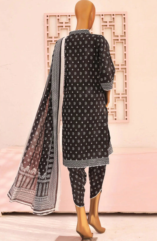 MTF Black Obsession Digital Printed Lawn Collection 2024 - DESIGN-01
