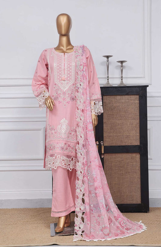 Sadabahar Embroidered Rod cotton Stitched 3 Piece - D-01 - SDB25LP - Pink - Festive Collection