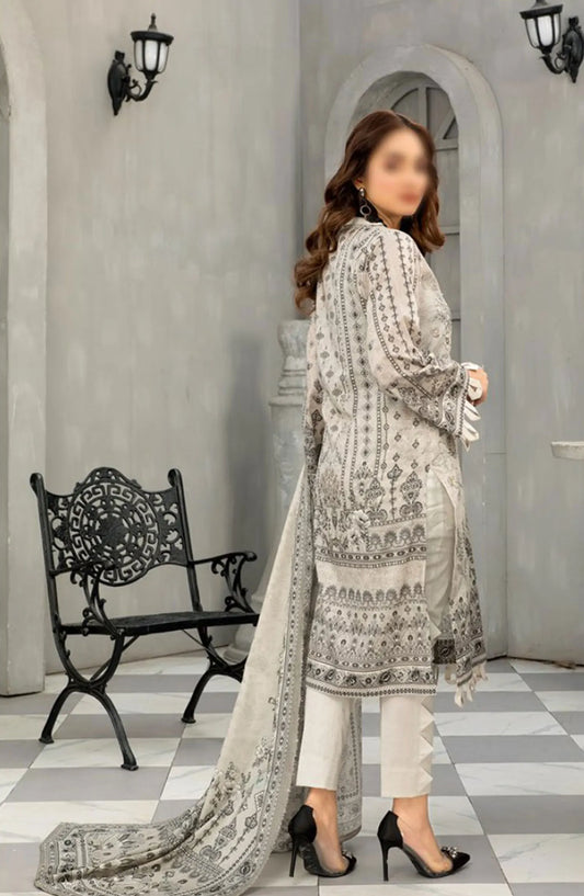 Tabeer Digital and Embroidered Lawn Collection 2024 - Design 01
