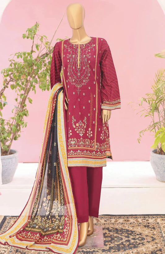 Bin Saeed  Exclusive Embroidered 3 PC Collection 2024 - Design 01
