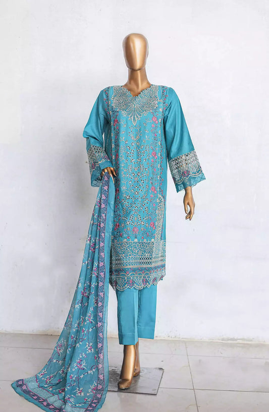 Bin Saeed Luxury Embroidered With Chiffon Dupatta Vol 03 - Design 01