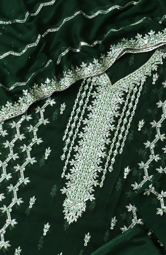 Crinklezza Unstitched Exclusive Crinkle Chiffon Collection by Amna Khadija - Design 01