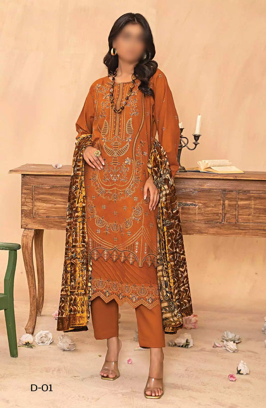 Queen Winter Palachi Shawl Luxurious Collection - Design 01