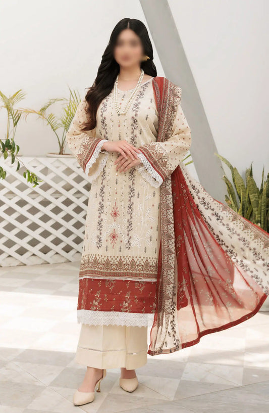 Noor E Hani Printed and Embroidered Lawn Collection Vol 43 - Design 01