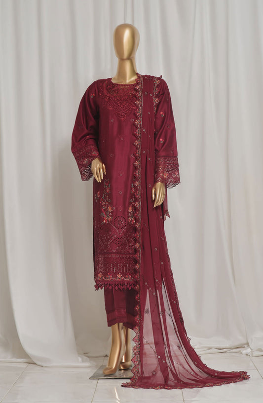 Sadabahar Luxury Embroidered Rod Silk Collection - Design 01