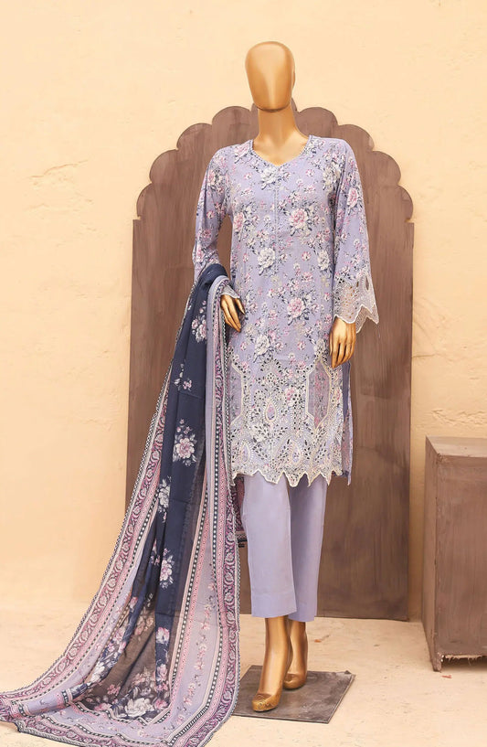 Bin Saeed Exclusive Lawnkari and Cutwork Kari Collection - Design 01