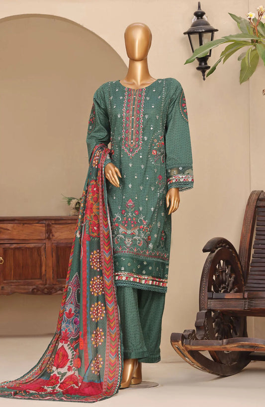 SADABAHAR Premium Embroidered Printed Lawn Collection - Design 01