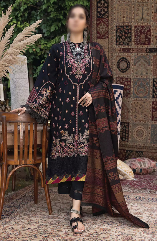 Denara Woolen Shawl and Embroidered Edition By Humdum - Design 01