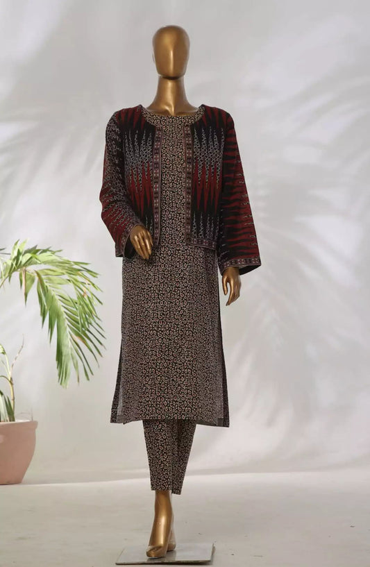 Bin Saeed Khaddar Printed Fusion Collection - Design 01