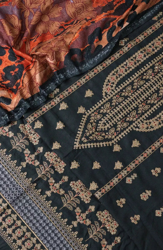 Narmeen Luxury Embroidered Leather Peach Collection - NLE-DESIGN-01