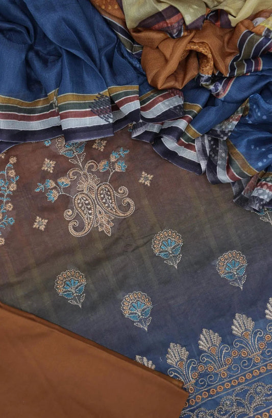 Hamna Unstitched Embroidered Lawn Collection 2024 With Diamond Dupatta - Design 01