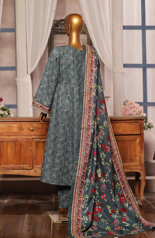 BIN SAEED Exclusive Printed Khaddar 3PC Collection Vol 01 - BS-EPK-Design 02