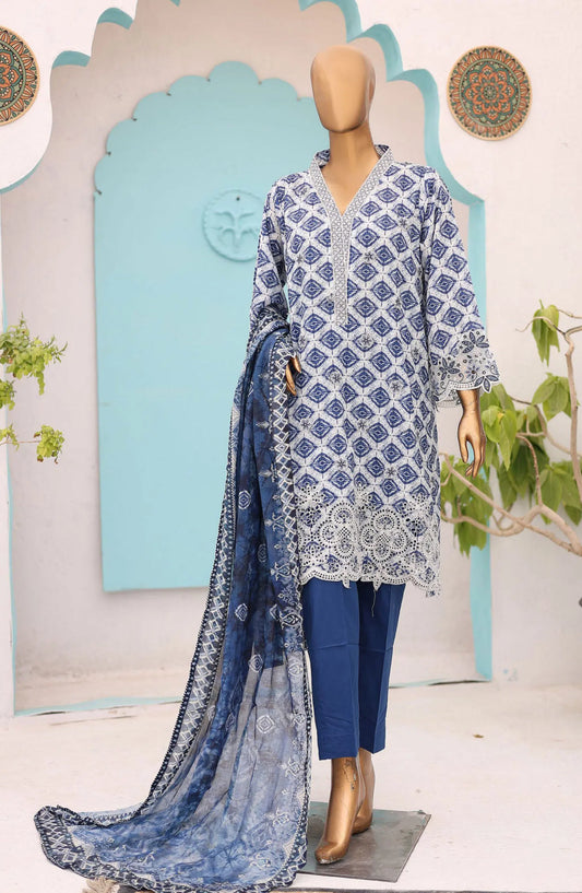 Bin Saeed Exclusive Lawnkari and Cutwork Kari Collection - Design 02