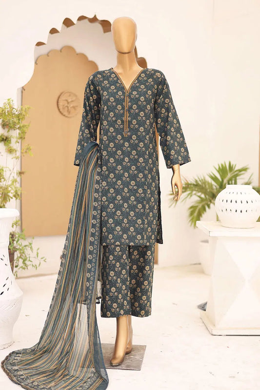 Bin Saeed Printed Lawn with Chiffon Dupatta Collection Vol 03 - Design 02