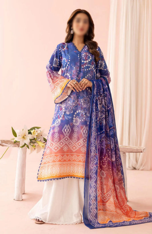 Zarkis Printed Lawn Collection By Riaz Arts - DESIGN-02