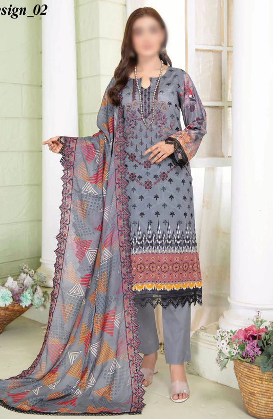 Reet Riwaj Digital Print and Embroidered Collection By Riaz Arts - Design-02