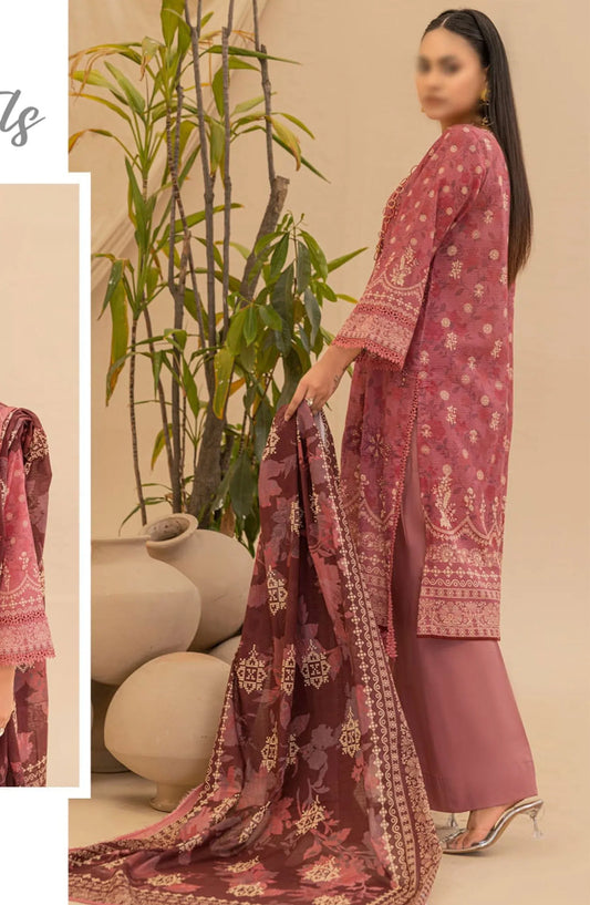 Jasmine Lawn Dora Digital Print and Embroidered Collection Vol 16 - Design 02