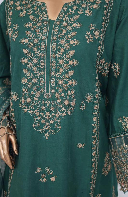 Bin Saeed Luxury Embroidered With Chiffon Dupatta - Design 02
