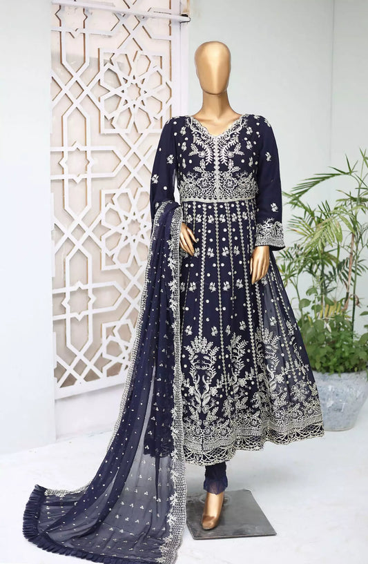 Bin Saeed Shazlin Exclusive Luxury Chiffon Frock Collection - Design 02