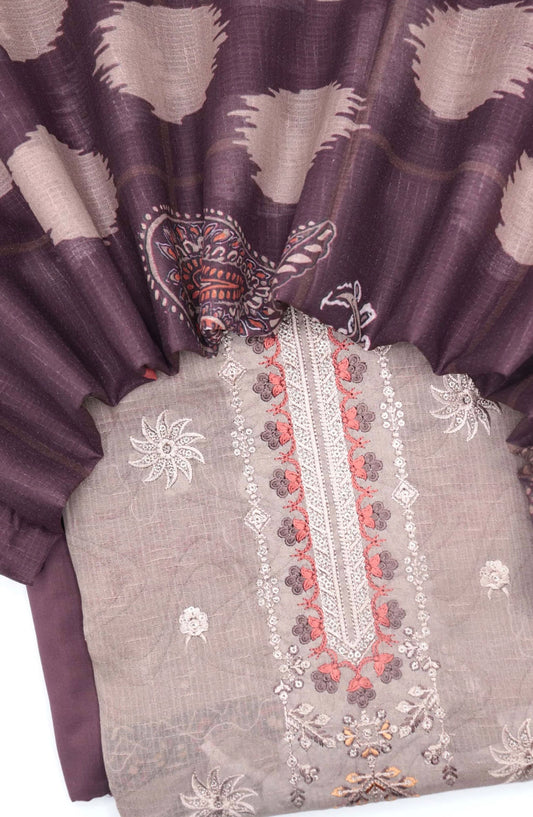 Kinza Unstitched 3 Piece Bana Dora Lawn Collection - Design 02