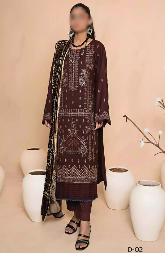 Queen Winter Palachi Shawl Luxurious Collection - Design 02