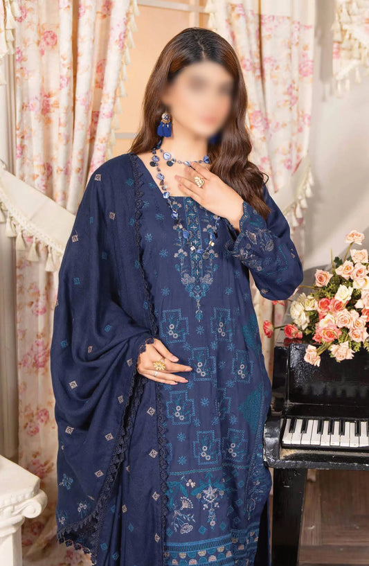 Shagun Premium Embroidered Dhanak Collection By Riaz Arts - Design 02