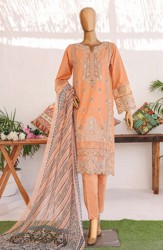 Bin Saeed Luxury Embroidered With Chiffon Dupatta Vol-2 - Design 02