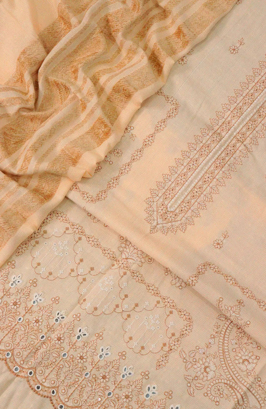 Chamkeeli Dhanak Silk Jacquard Embroidered Collection - CDSJ-DESIGN-02