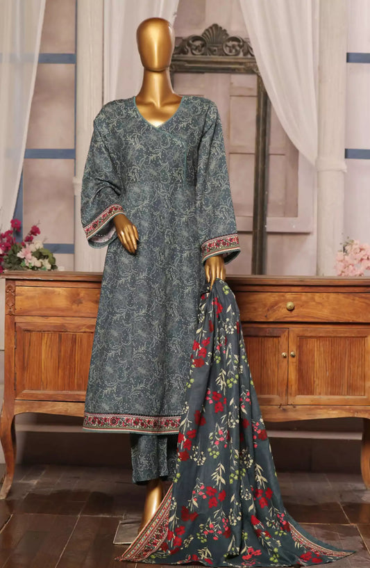 BIN SAEED Exclusive Printed Khaddar 3PC Collection Vol 01 - BS-EPK-Design 02