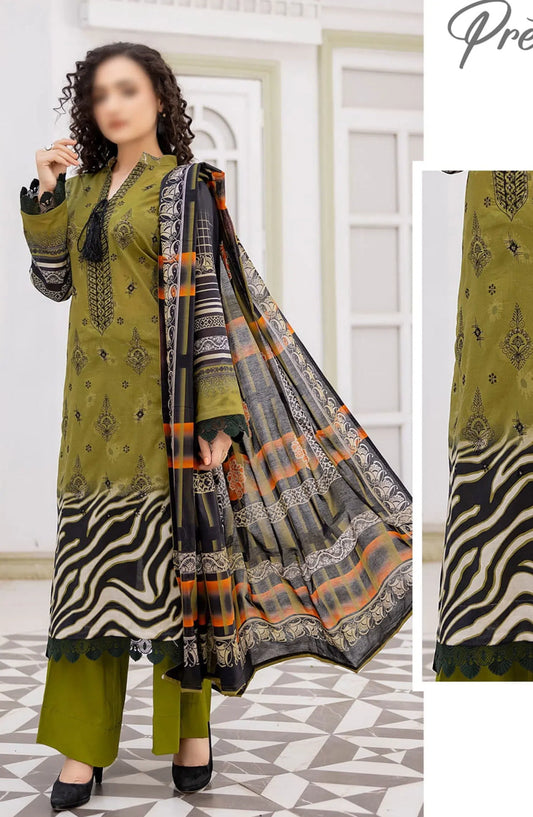 Heer Lawn Digital Print and Embroidered Vol 03 Collection - Design 02