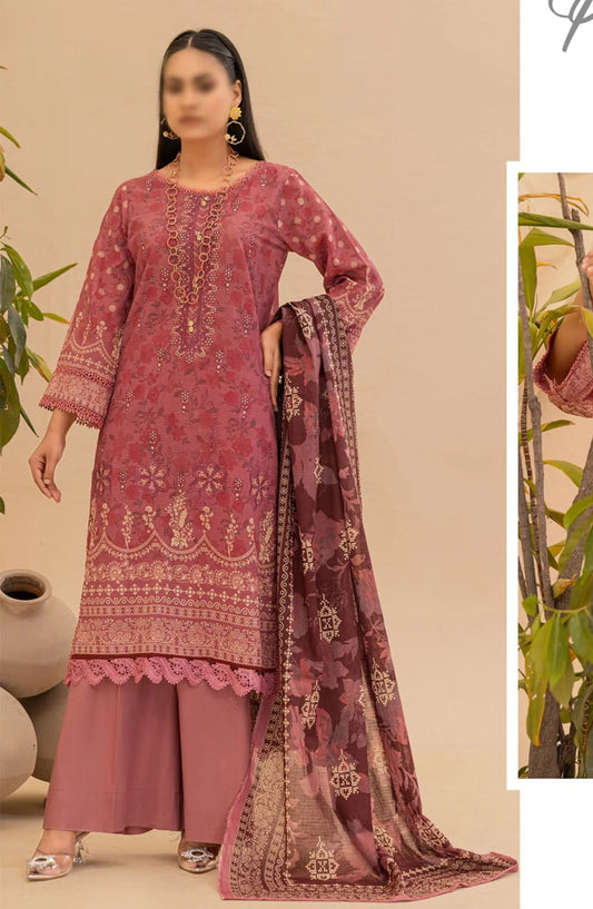 Jasmine Lawn Dora Digital Print and Embroidered Collection Vol 16 - Design 02