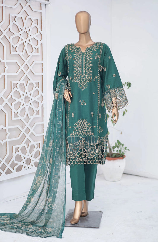 Bin Saeed Luxury Embroidered With Chiffon Dupatta - Design 02