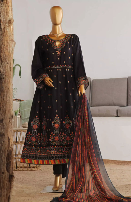Bin Saeed Embroidered Frocks Jacquard Festive Collection Vol 01 - DESIGN-02