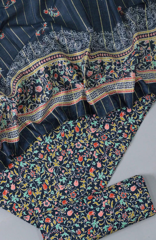 Bin Saeed Unstitch Printed Cotton Collection VOL 02 - Design 02