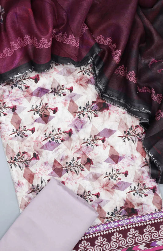 Bin Saeed Unstitched Printed Lawn Collection 2024 Vol 03 - Design 03