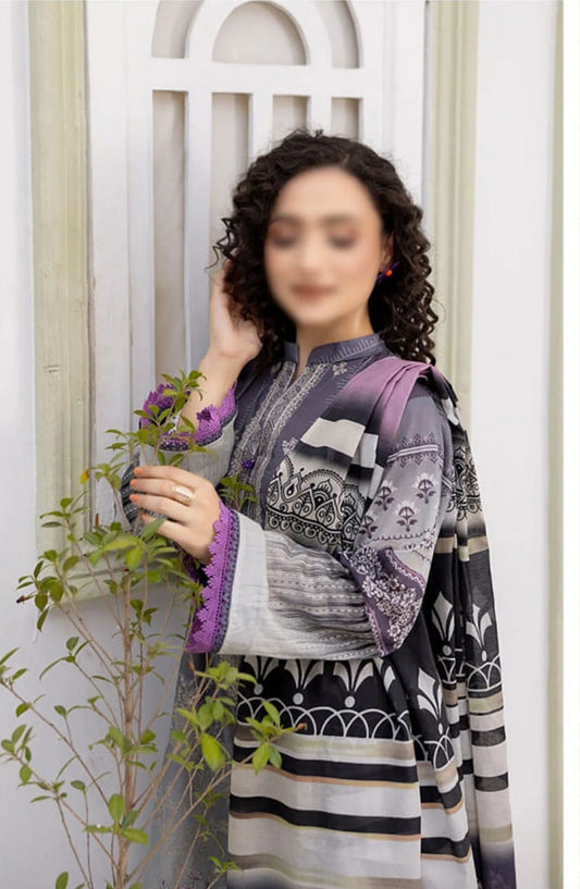 Heer Lawn Digital Print and Embroidered Vol 03 Collection - Design 03