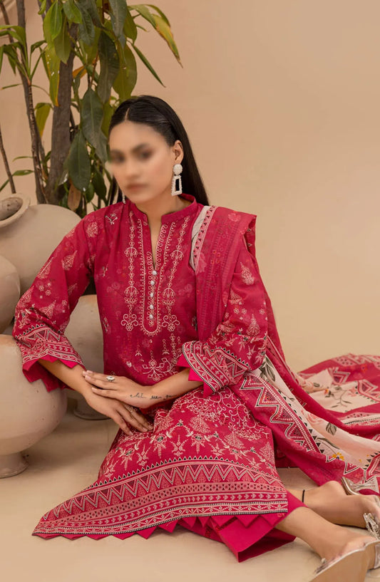 Jasmine Lawn Dora Digital Print and Embroidered Collection Vol 16 - Design 03