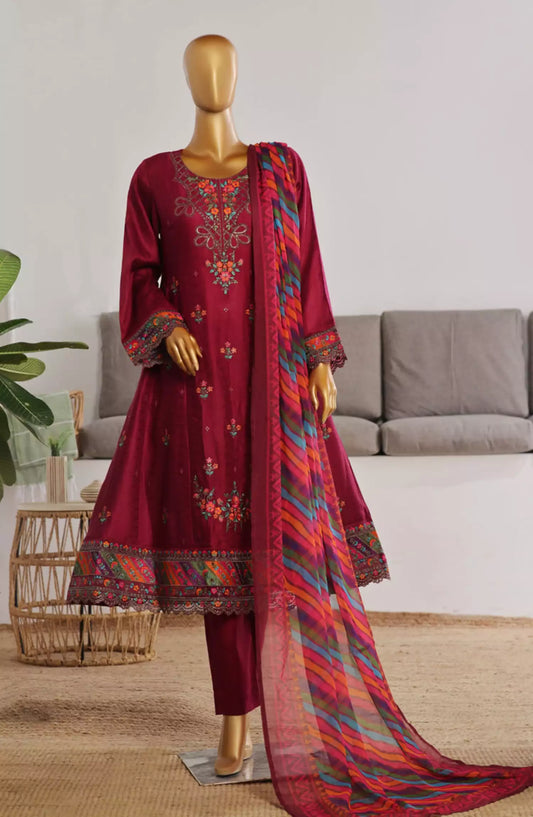 Bin Saeed Embroidered Frocks Jacquard Festive Collection Vol 01 - DESIGN-03