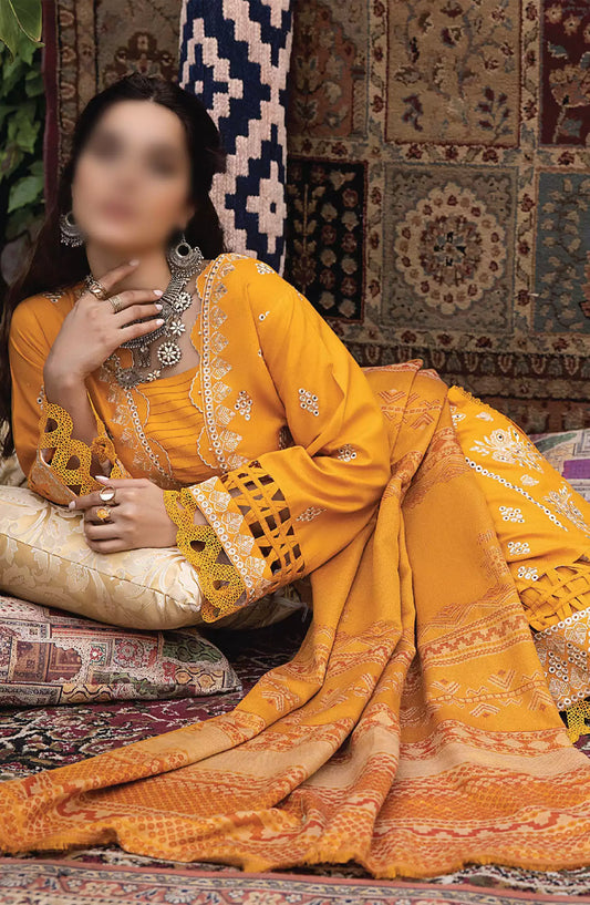Denara Woolen Shawl and Embroidered Edition By Humdum - Design 03