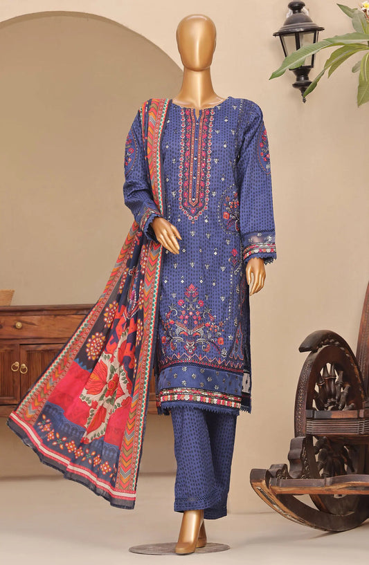 SADABAHAR Premium Embroidered Printed Lawn Collection - Design 03