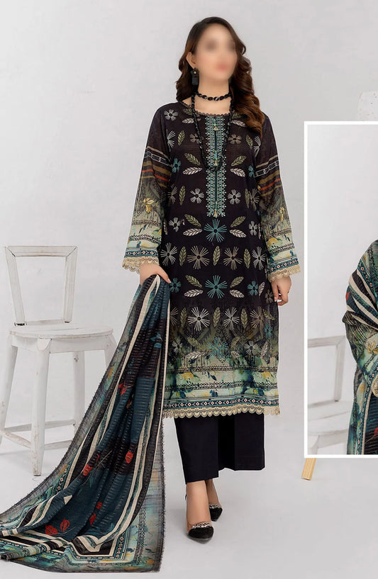 Jasmine Summer Digital Print Fancy Collection - Design 03