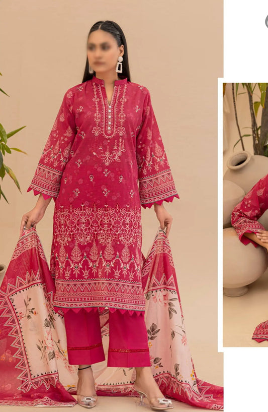 Jasmine Lawn Dora Digital Print and Embroidered Collection Vol 16 - Design 03
