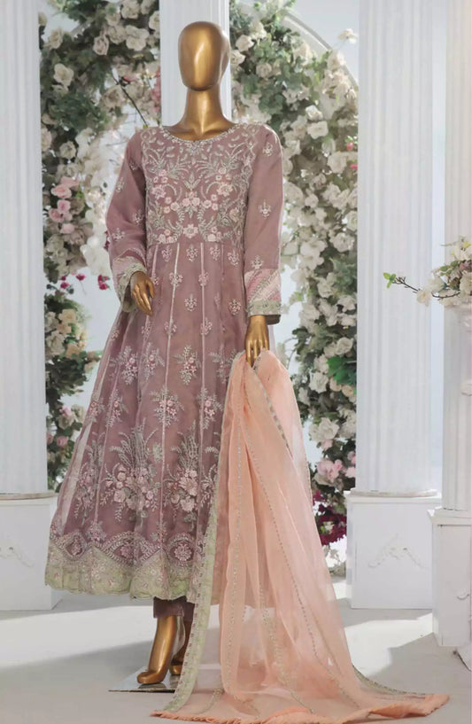 Bin Saeed Luxury Organza Frock 3Pc RTW Collection Vol 02 - Design 03