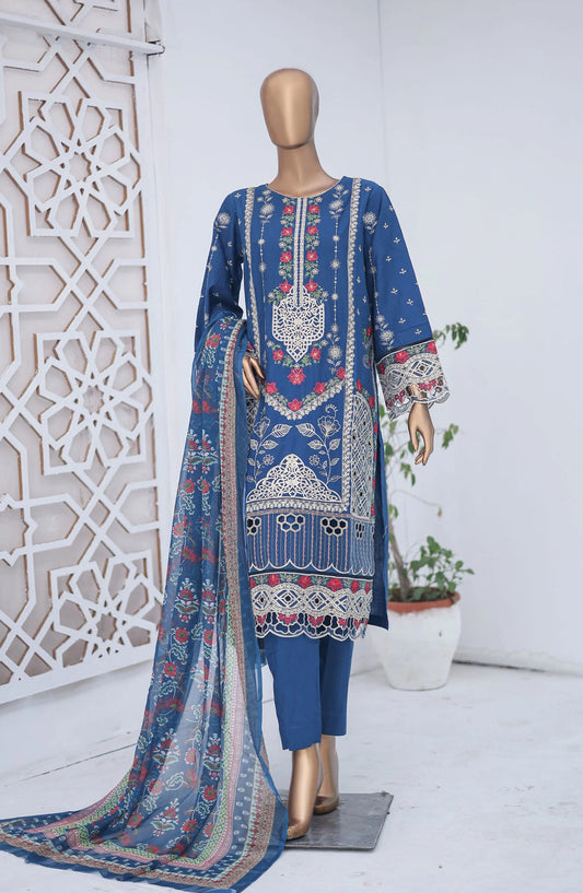 Bin Saeed Luxury Embroidered With Chiffon Dupatta - Design 03